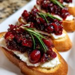 Cranberry Goat Cheese Crostini – Elegant & Simple