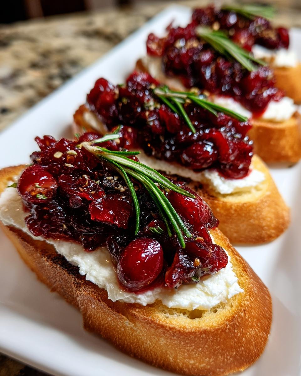 Cranberry Goat Cheese Crostini: 30 Min Magic