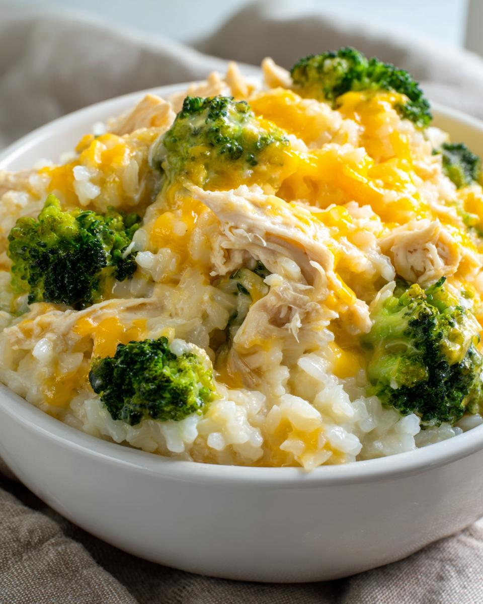 Easy Crockpot Cheesy Chicken Broccoli Rice - detail 2