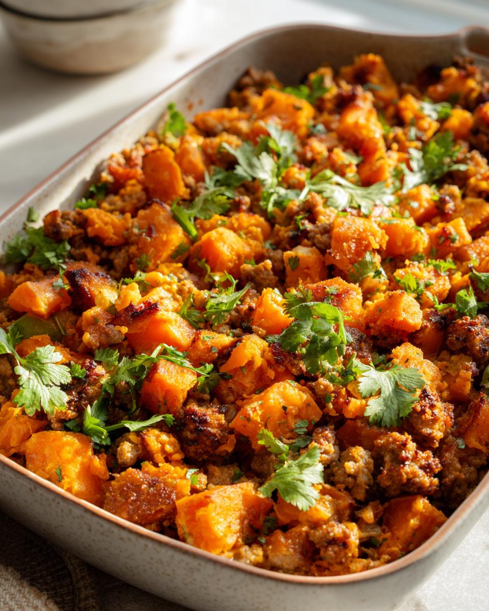 Easy Ground Turkey Sweet Potato Bake Recipe - detail 1