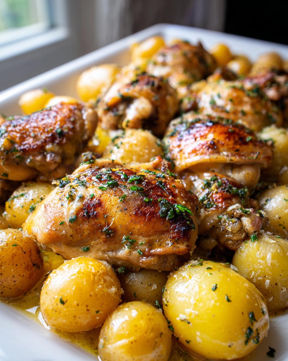 Garlic Parmesan Crockpot Chicken and Potatoes - detail 2