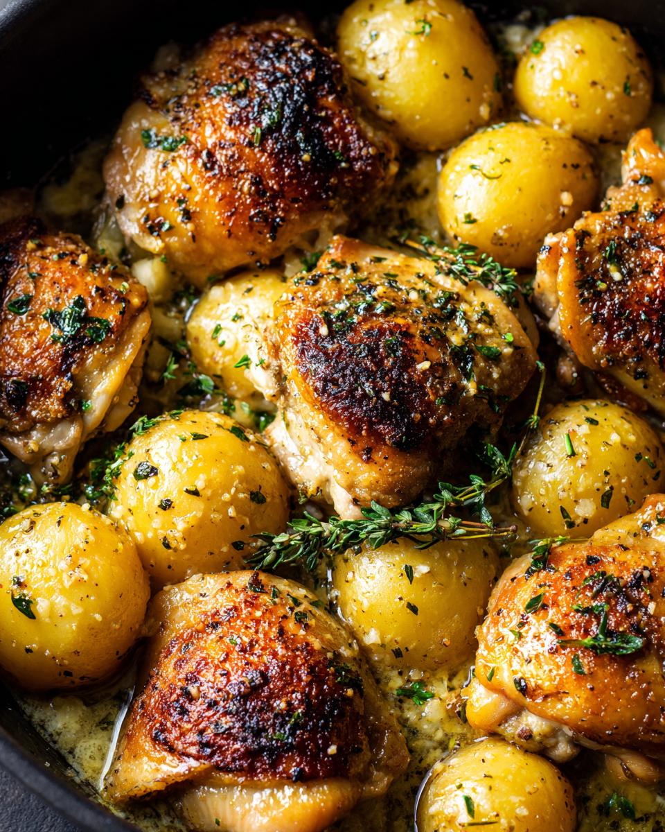 Garlic Parmesan Crockpot Chicken and Potatoes - detail 3
