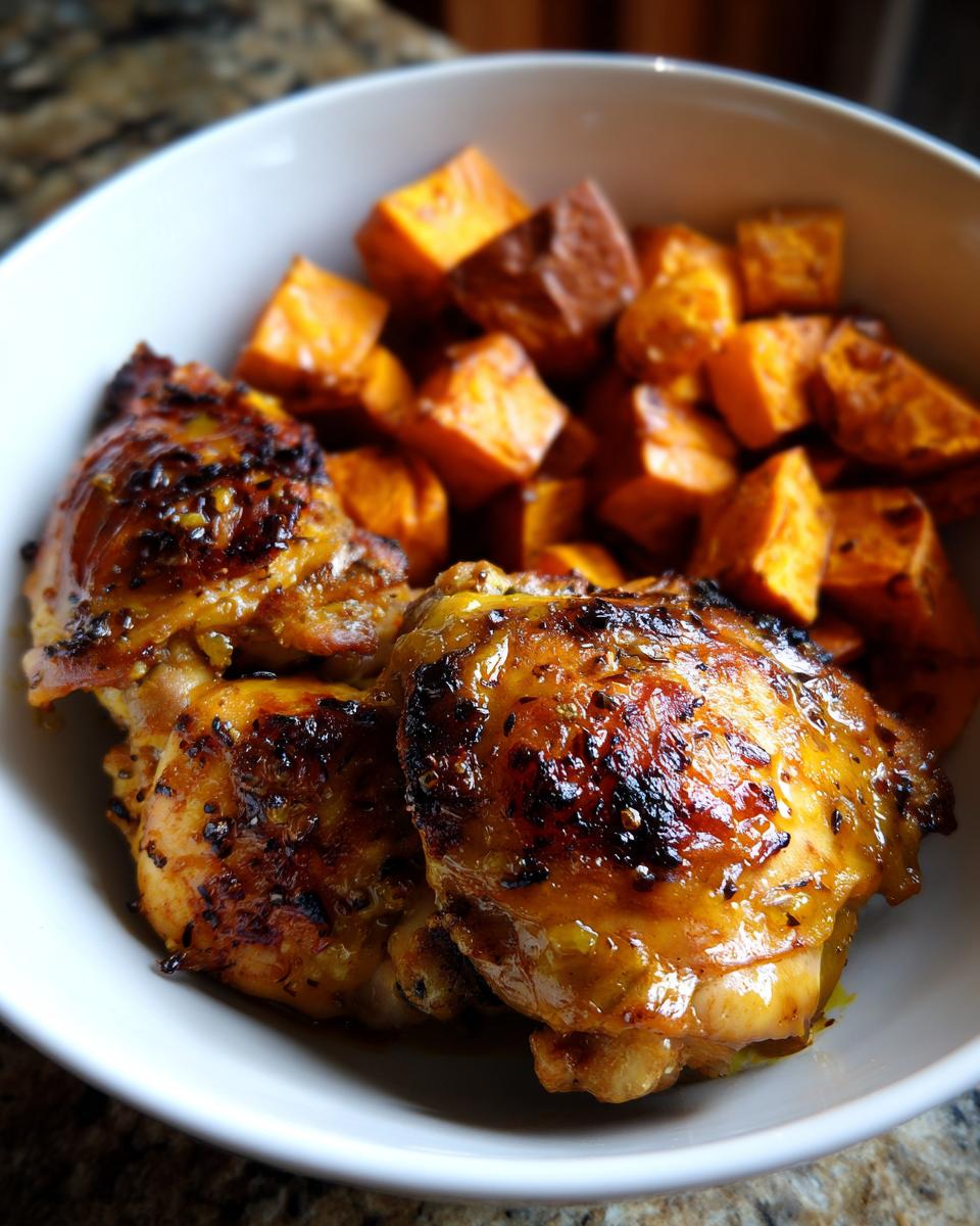 Maple Dijon Chicken & Roasted Sweet Potato Bowls - The Comfort Spoon - detail 1