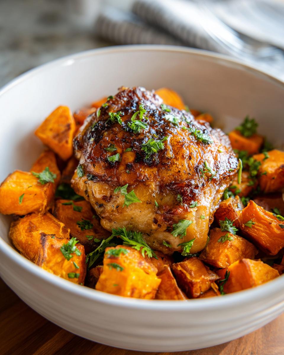 Maple Dijon Chicken & Roasted Sweet Potato Bowls - The Comfort Spoon - detail 3