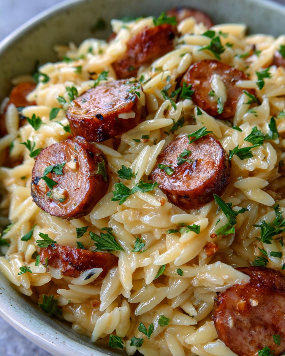 One-Pot Garlic Butter Sausage and Orzo Delight - detail 3