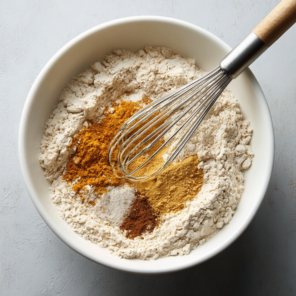 Delicious Gingerbread Cookies: 100 Years of Joy 5 Dry ingredients whisked together for gingerbread cookie dough.