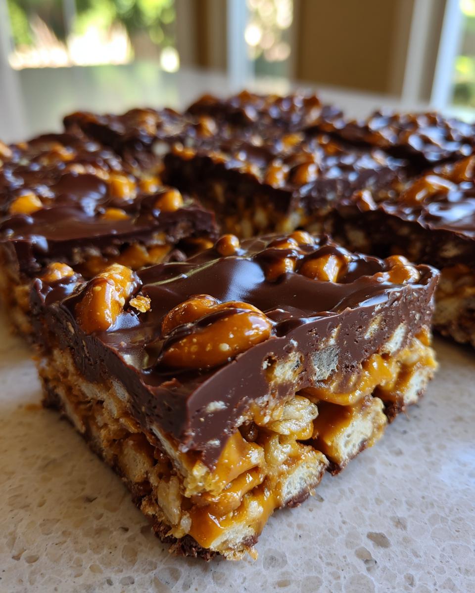 Amazing No-Bake Salted Caramel Pretzel Bars 1 Hit