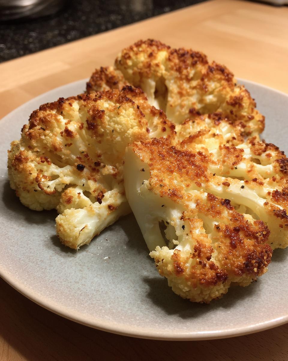 Amazing 4-Ingredient Garlic Parmesan Cauliflower Steaks
