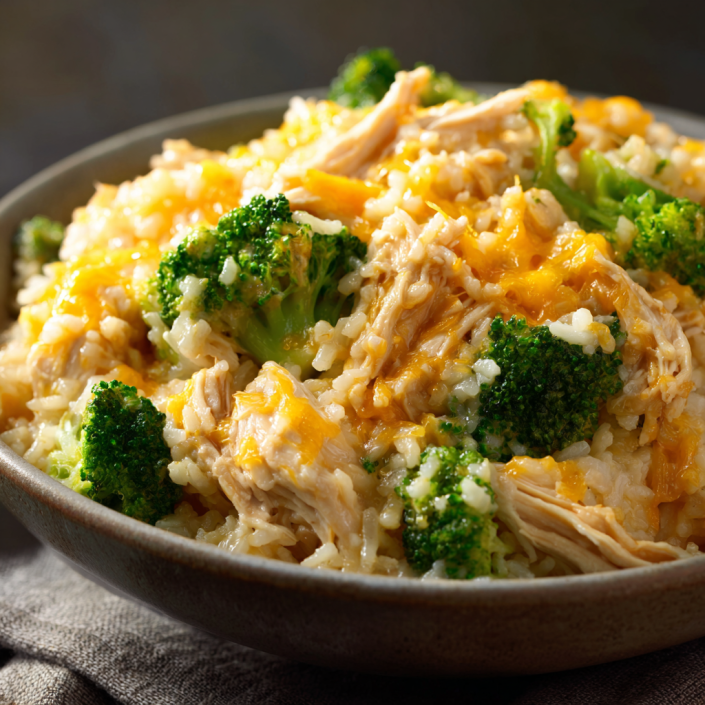 Easy Dinners Made Simple: Quick Dinner Ideas for Busy Nights 7 Cheesy chicken broccoli rice bowl photographed in natural light