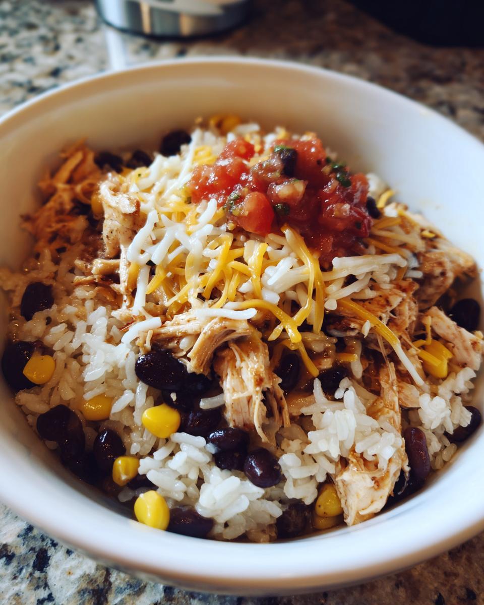 30-Min High-Protein Chicken Taco Rice Bowl!
