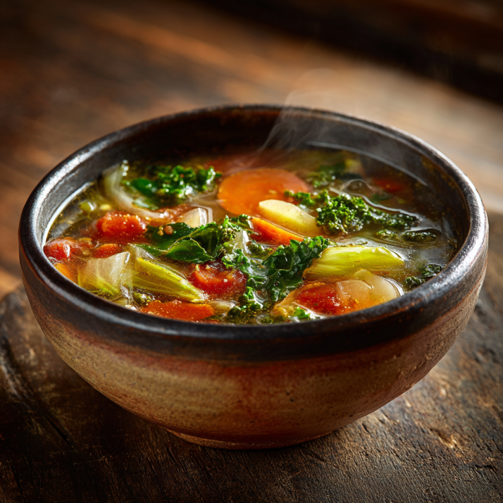 Cozy Family Dinners & One-Pot Meals: Easy Dinners Built Around Comfort Food and Family Favorites 10 Hearty vegetable soup with greens and vegetables, a comforting one-pot meal for easy family dinners