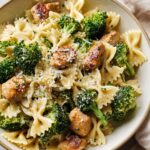 Cowboy Butter Lemon Bowtie Chicken with Broccoli