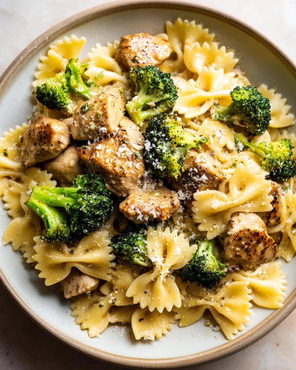 Cowboy Butter Lemon Bowtie Chicken with Broccoli - detail 2