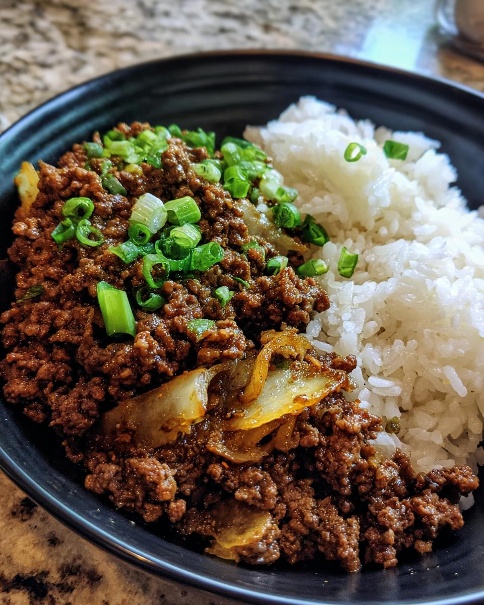 Korean Ground Beef Bowl - detail 1
