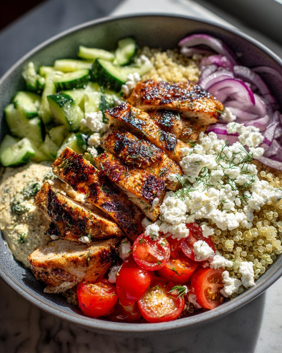 Mediterranean Lemon-Dill Chicken Bowls - detail 1
