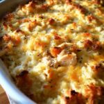 Rotisserie Chicken Stuffing Casserole