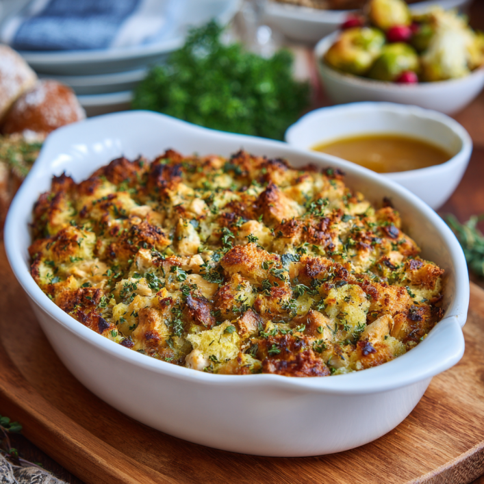 rotisserie chicken stuffing casserole comfort recipe