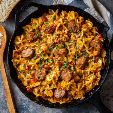 creamy cajun sausage pasta comfort recipe