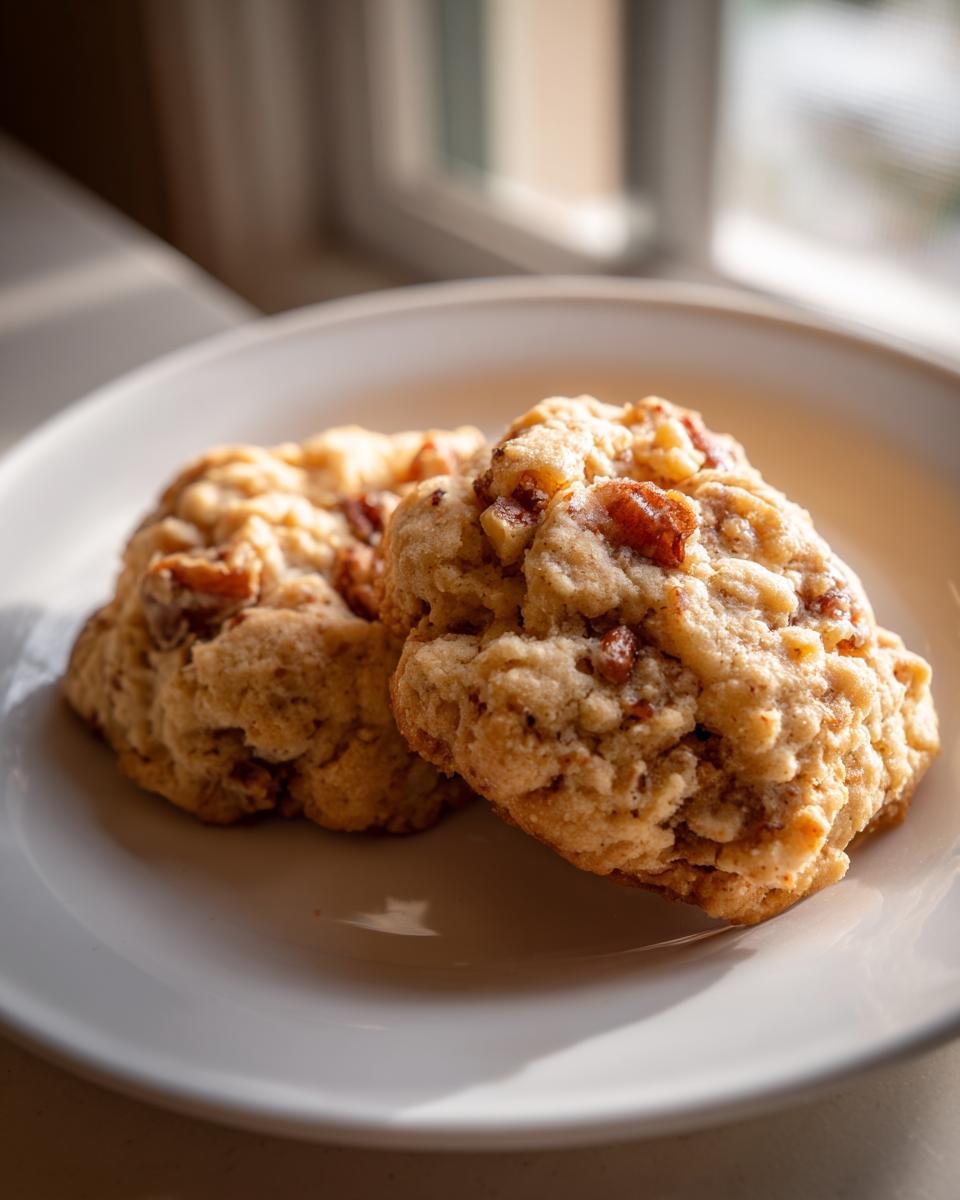 Brown Butter Pecan Cookies are thick, chewy, and crunchy! - detail 2