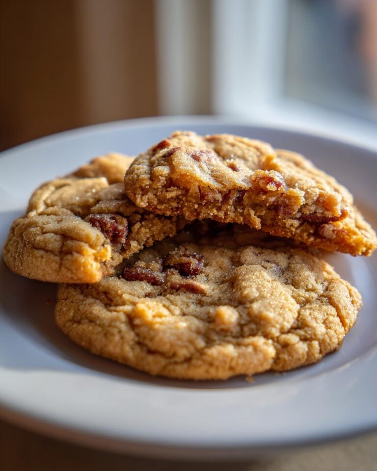 Brown Butter Pecan Cookies are thick, chewy, and crunchy!