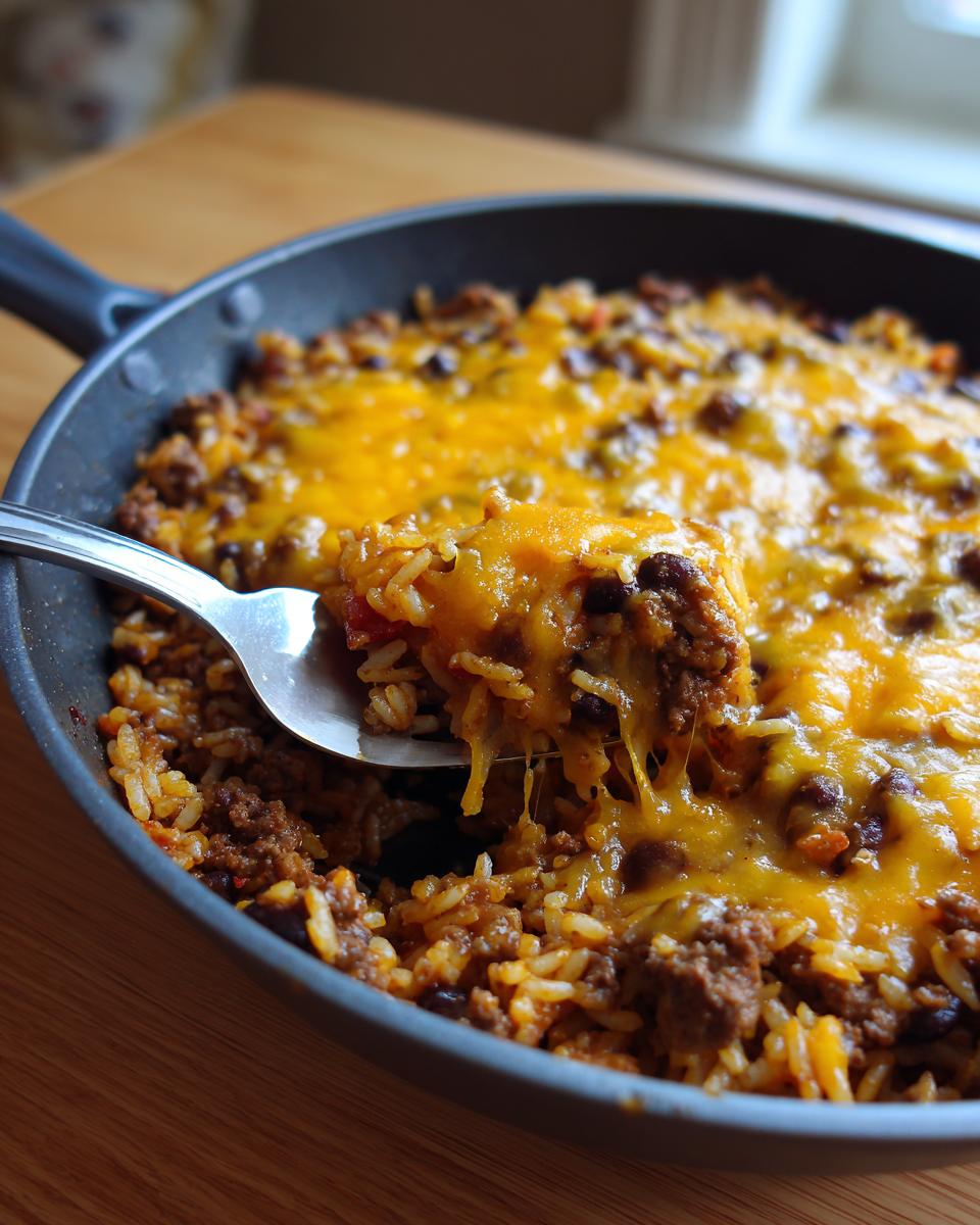 Cheesy Taco Rice Skillet - detail 2