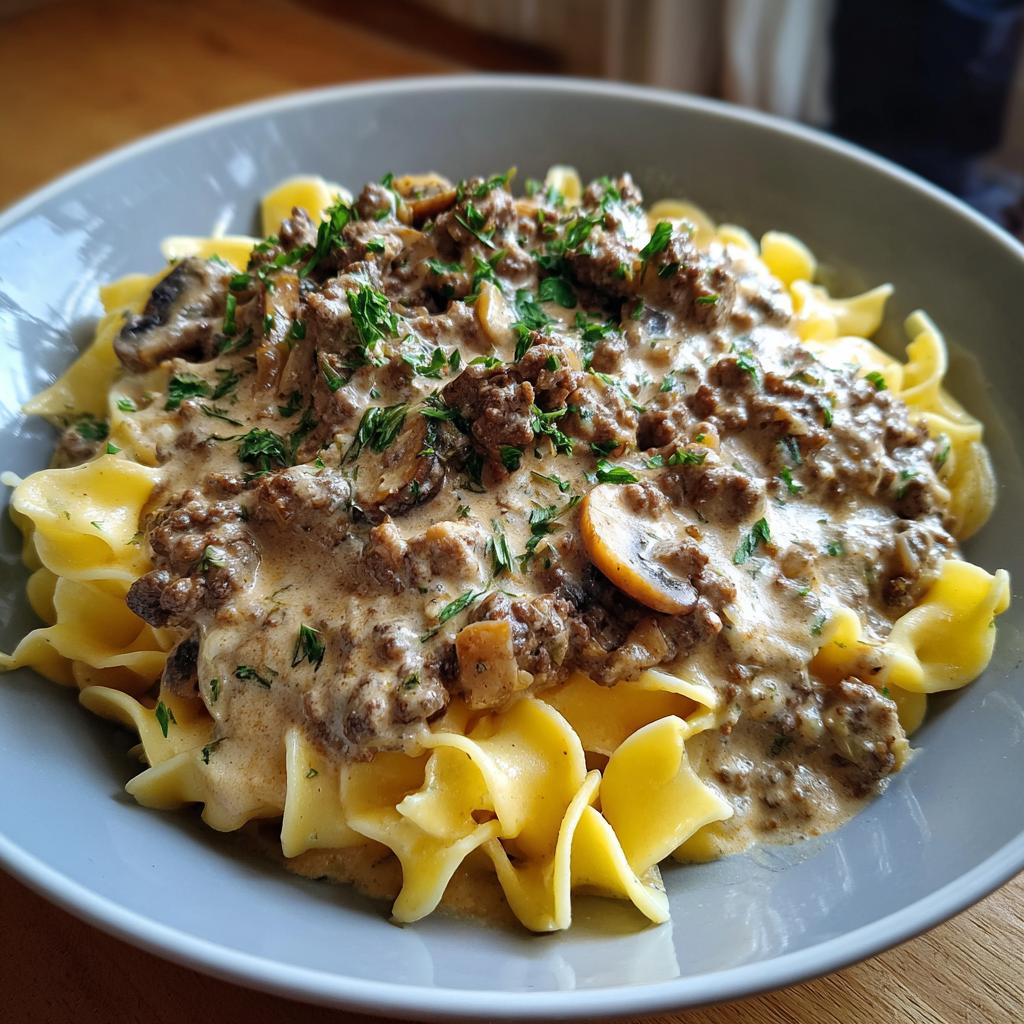 30-Min Creamy Ground Beef Stroganoff: A Flavorful Treat! 4 Creamy Ground Beef Stroganoff (Made in just 30 Minutes) - Cooking Up Memories - detail 1