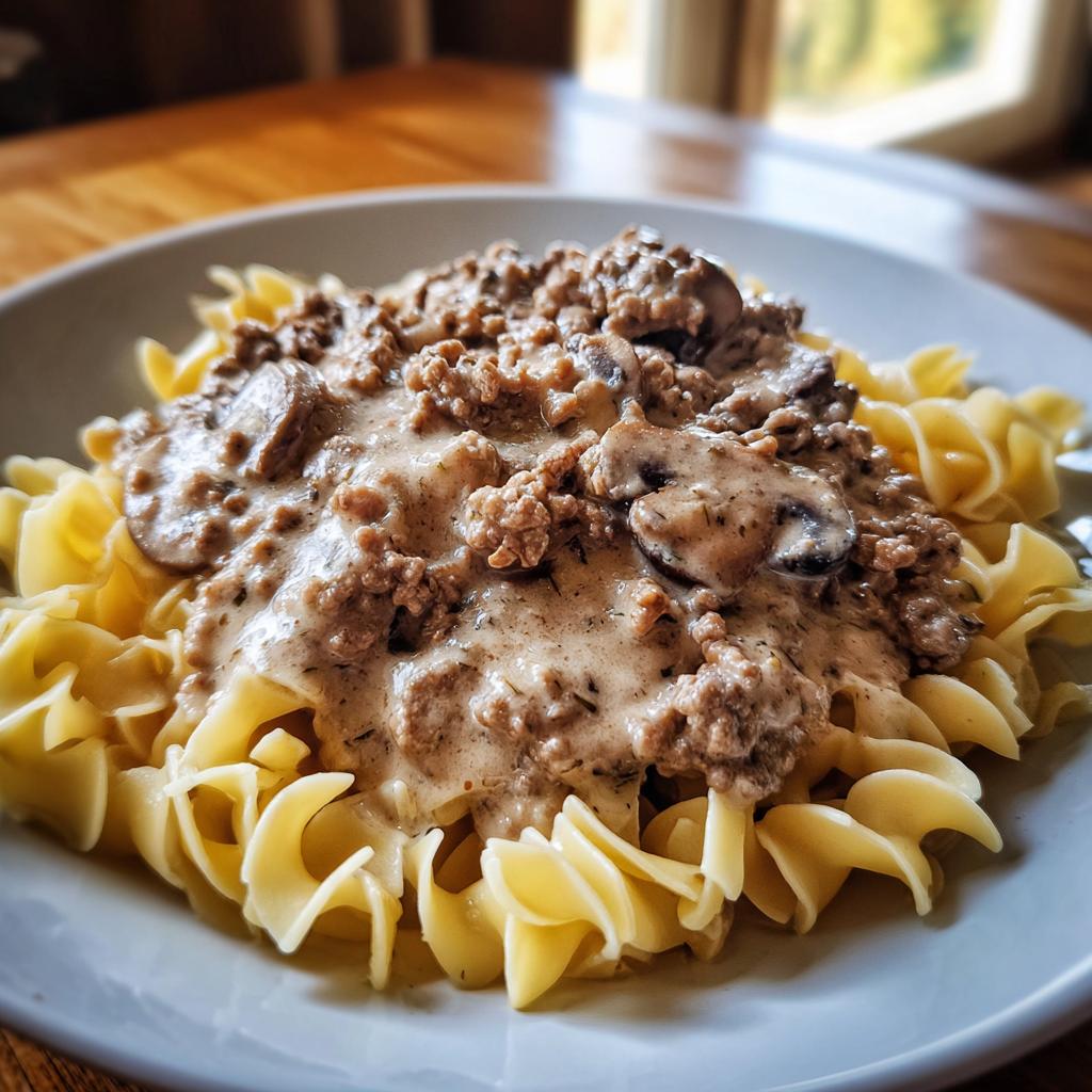 Creamy Ground Beef Stroganoff (Made in just 30 Minutes) - Cooking Up Memories - detail 2