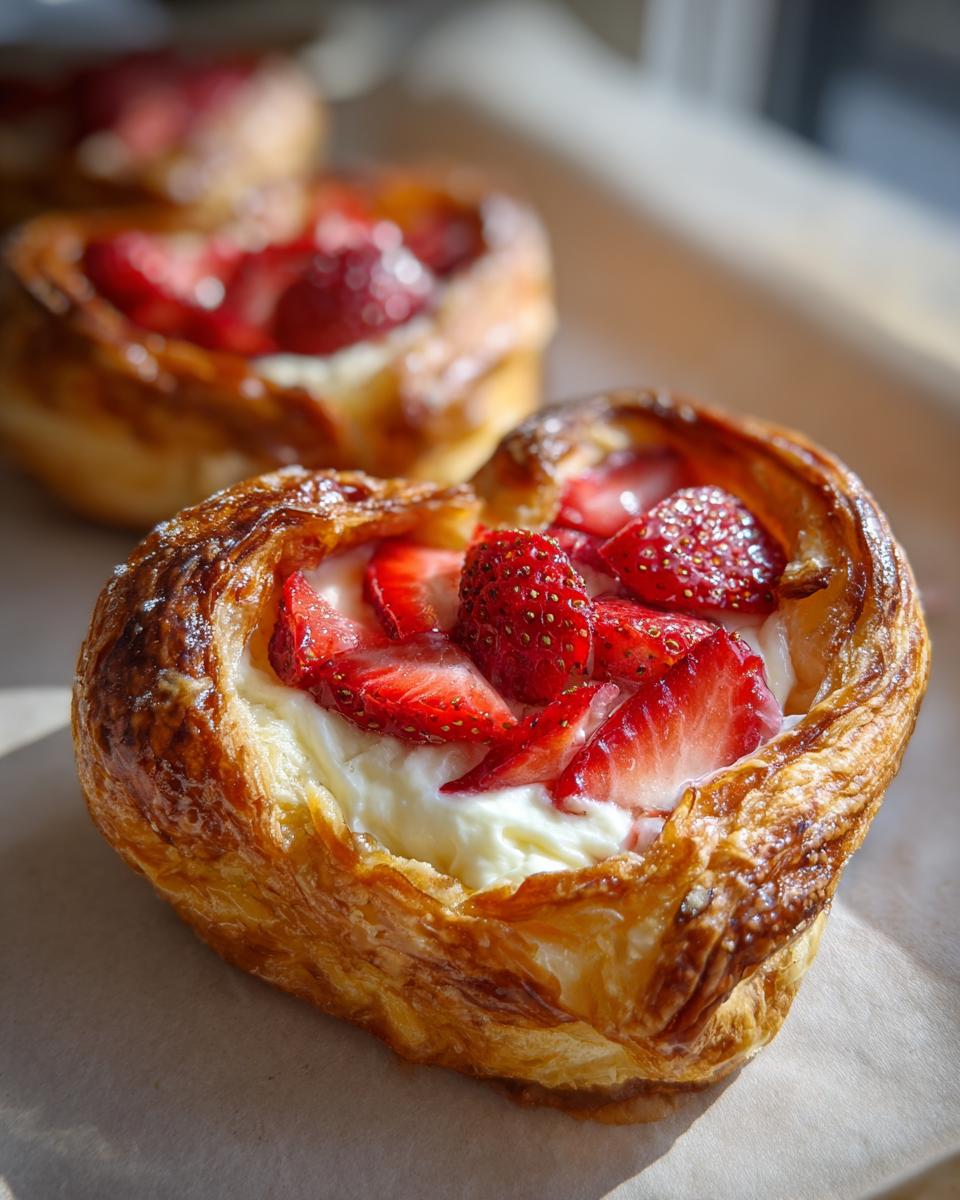 Wow Your Love: 12 Delicious Strawberry Cream Cheese Heart Danishes