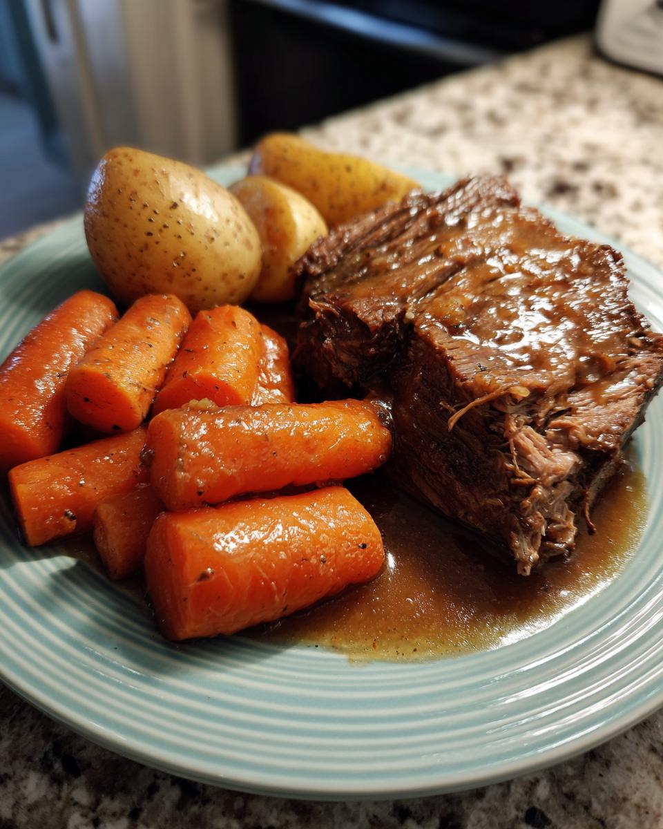 Easy Crock Pot Pot Roast: A 6-Hour Comfort! 4 Easy Crock Pot Pot Roast (with Gravy!) - detail 1