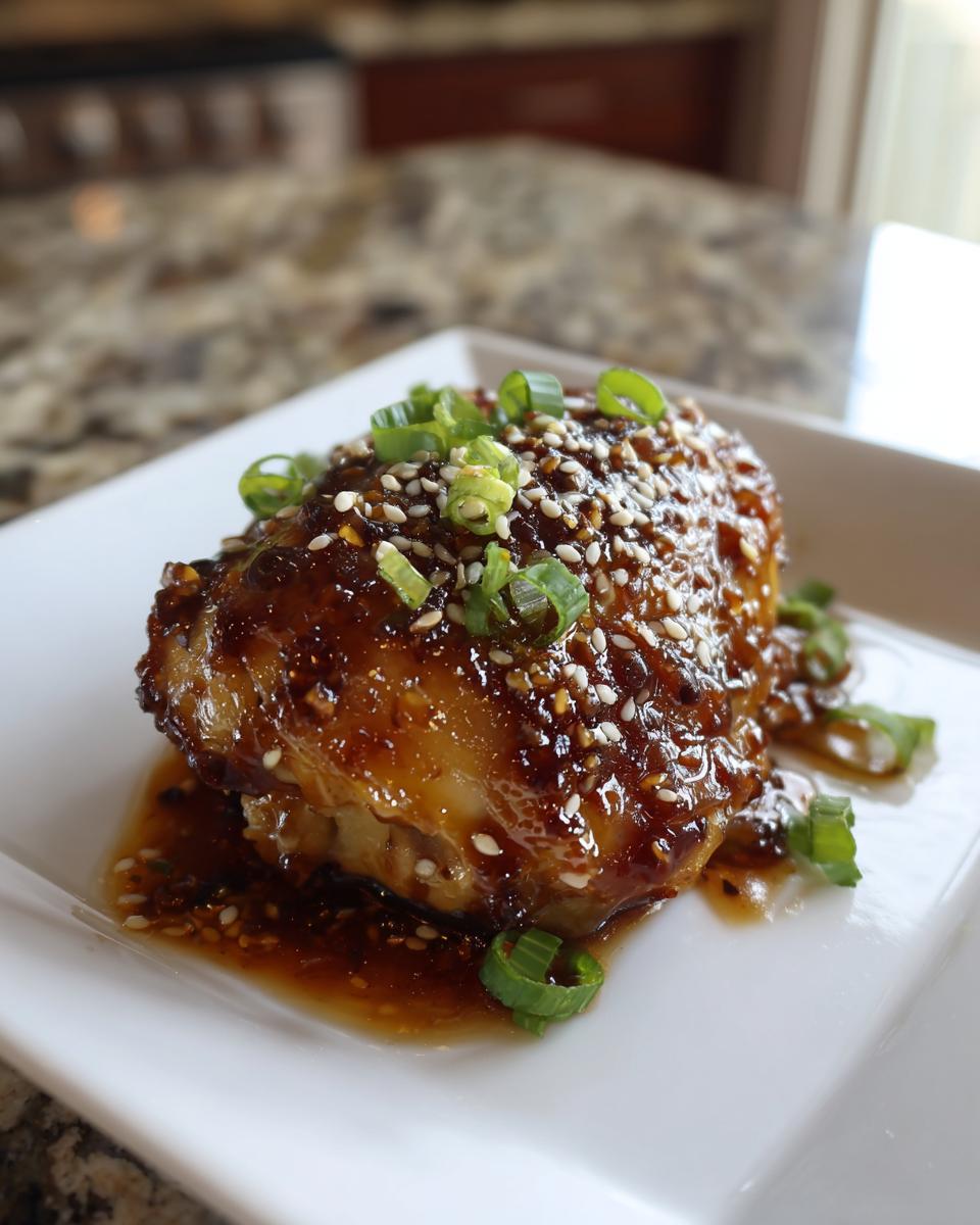 Easy Honey Garlic Slow Cooker Chicken Thighs - detail 2