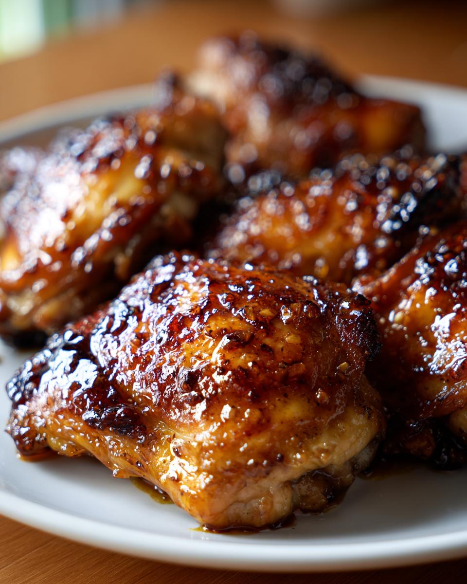 Unbelievably Easy 6-Step Honey Garlic Chicken Thighs