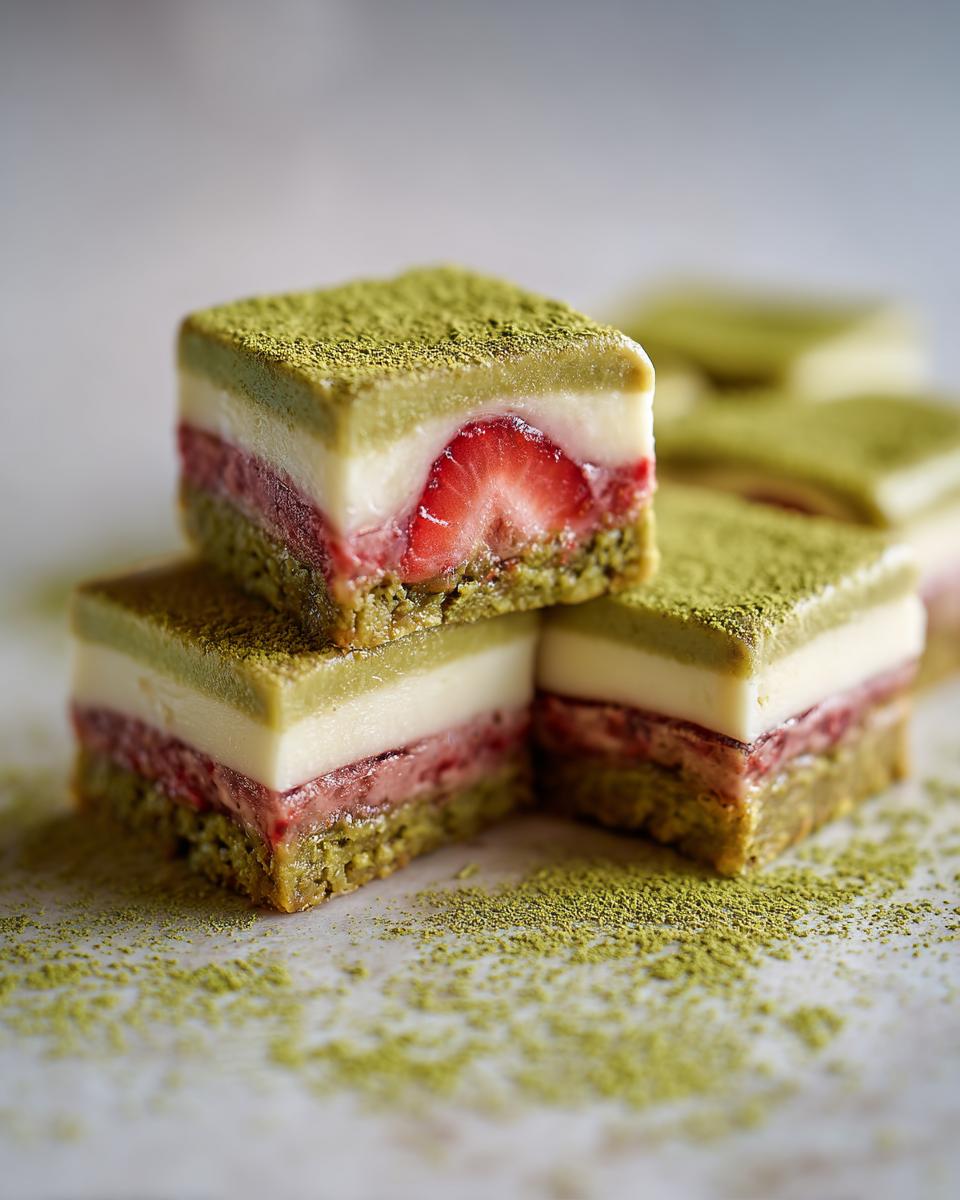 Matcha Strawberry Cream Bars: 2 Reasons to LOVE!
