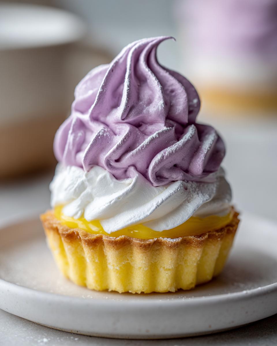 Irresistible! 12 Mini Lemon Tart with Lilac Meringue 4 Mini Lemon Tart with Lilac Meringue - detail 1