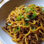 Mongolian Ground Beef Noodles Recipe