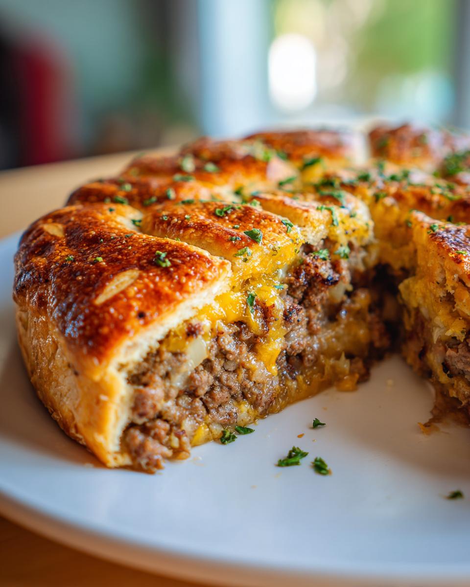 Scrumptious One-Pan Cheeseburger Pie for 1 Dinner