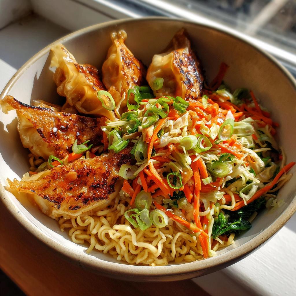 Scrumptious Potsticker Noodle Bowl: 1 Dish, Bliss!