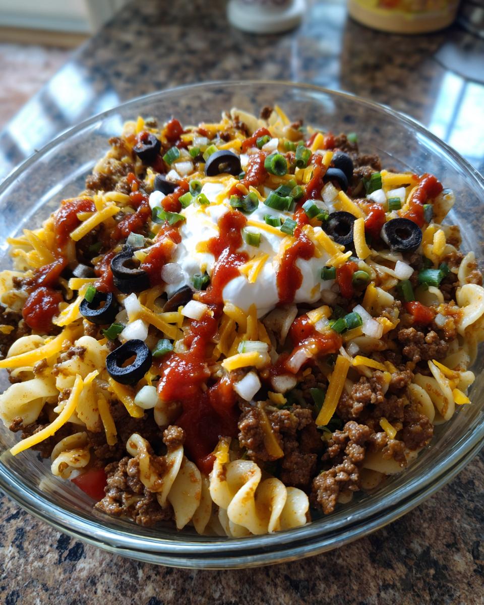 **Taco Pasta Salad:** 1 Dish, 0 Regrets!