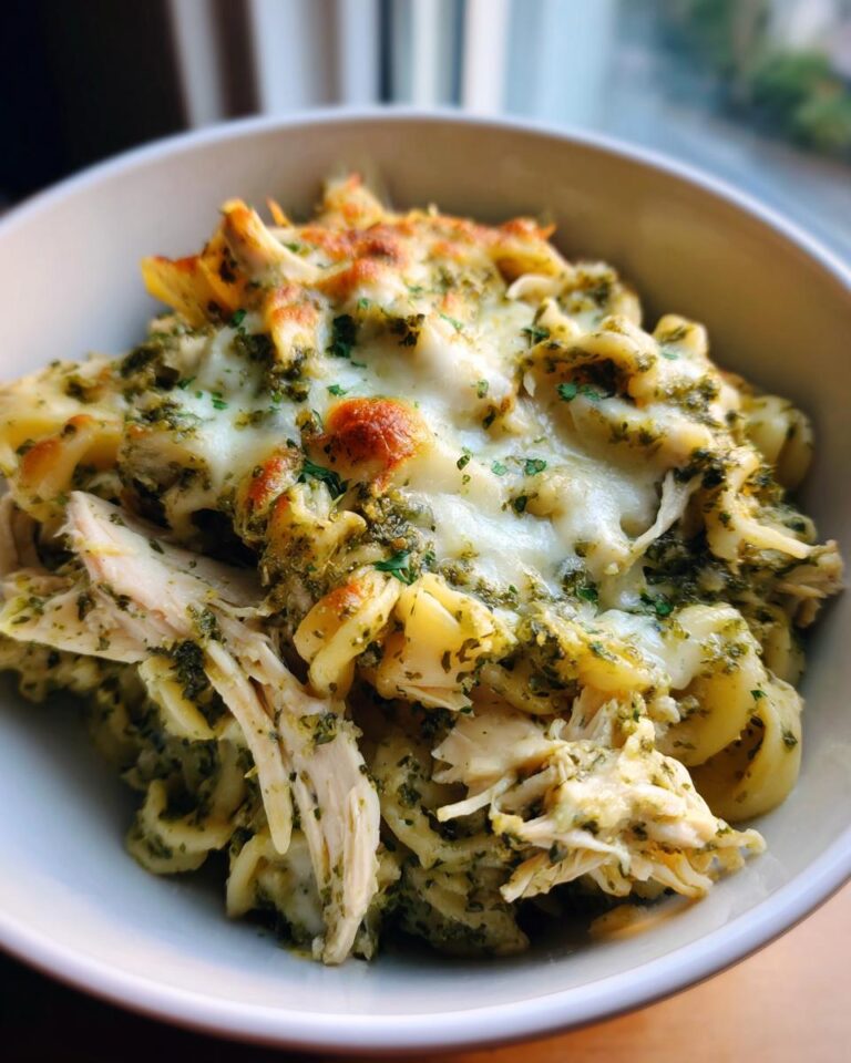 Creamy Pesto Chicken Pasta Bake | Easy